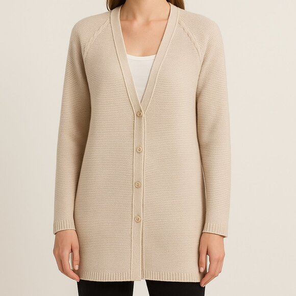 'S MAX MARA Cashmere Wool Blend Quiet Luxury Cardigan - Picture 1 of 9